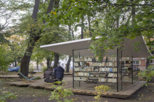 Ethereal Architecture: White Sheet Reading Pavilion