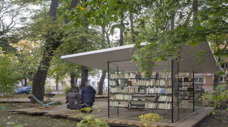 Ethereal Architecture: White Sheet Reading Pavilion