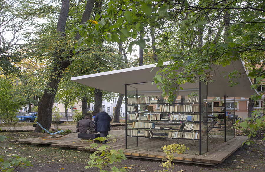 Ethereal Architecture: White Sheet Reading Pavilion